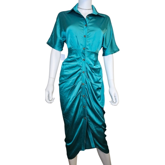 Amazon Women's Turquoise Maxi Dress - Picture 4 of 6